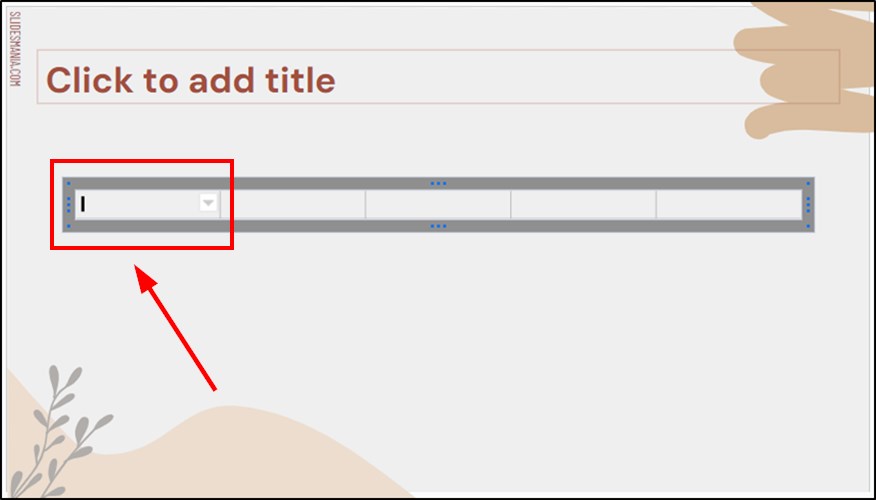 how to format table in Google Slides