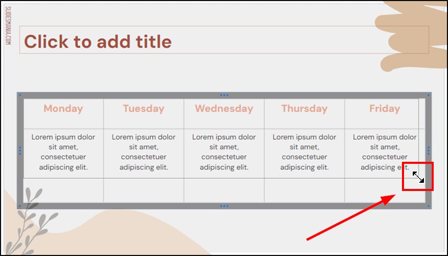 how to edit tables in Google Slides