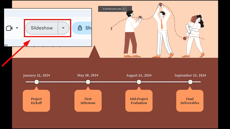 how to create timeline in Google Slides