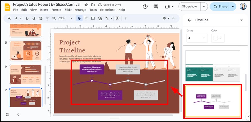 creating a timeline in google slides