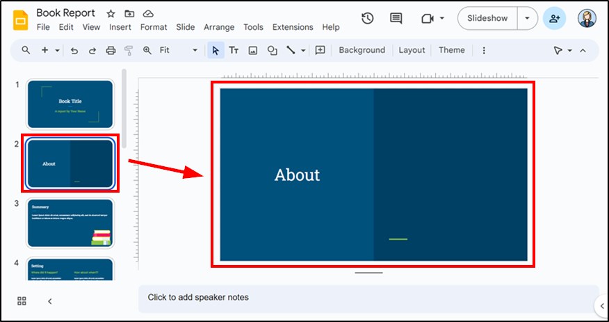 two columns Google Slides