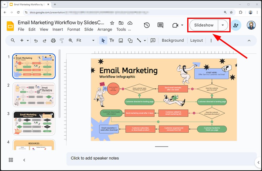 how to make slides advance automatically in Google Slides