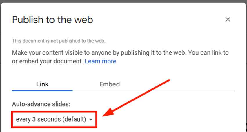 publish to the web Google Slides
